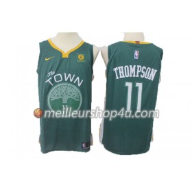 Maillot Basket Homme Golden State Warriors Klay Thompson 11 Nike 2017-18 Vert Swingman